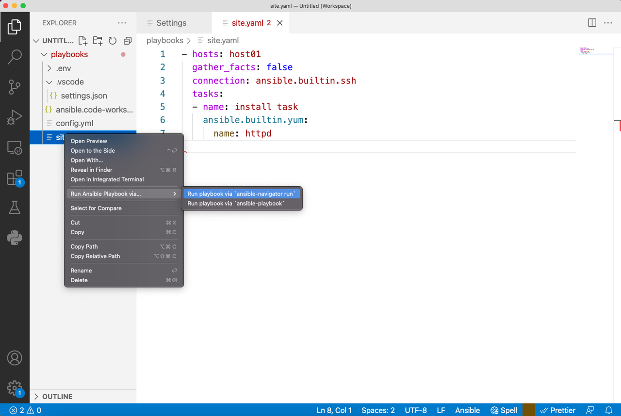 vscode extension screenshot